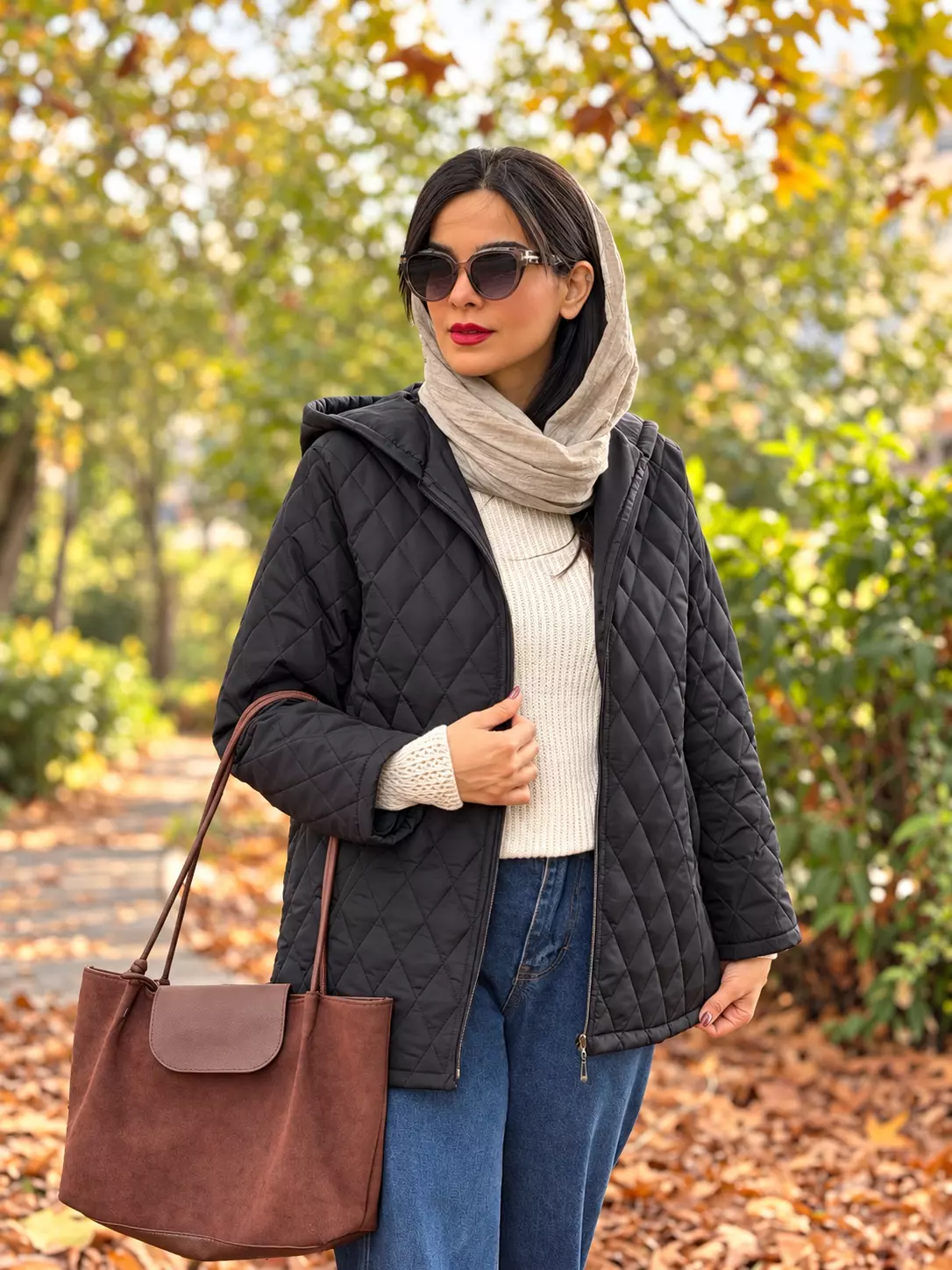 کاپشن زنانه کلاهدار آستردار ونوس